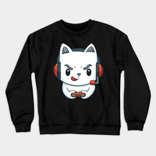 Gamer Cat | Gaming Kitten Crewneck Sweatshirt